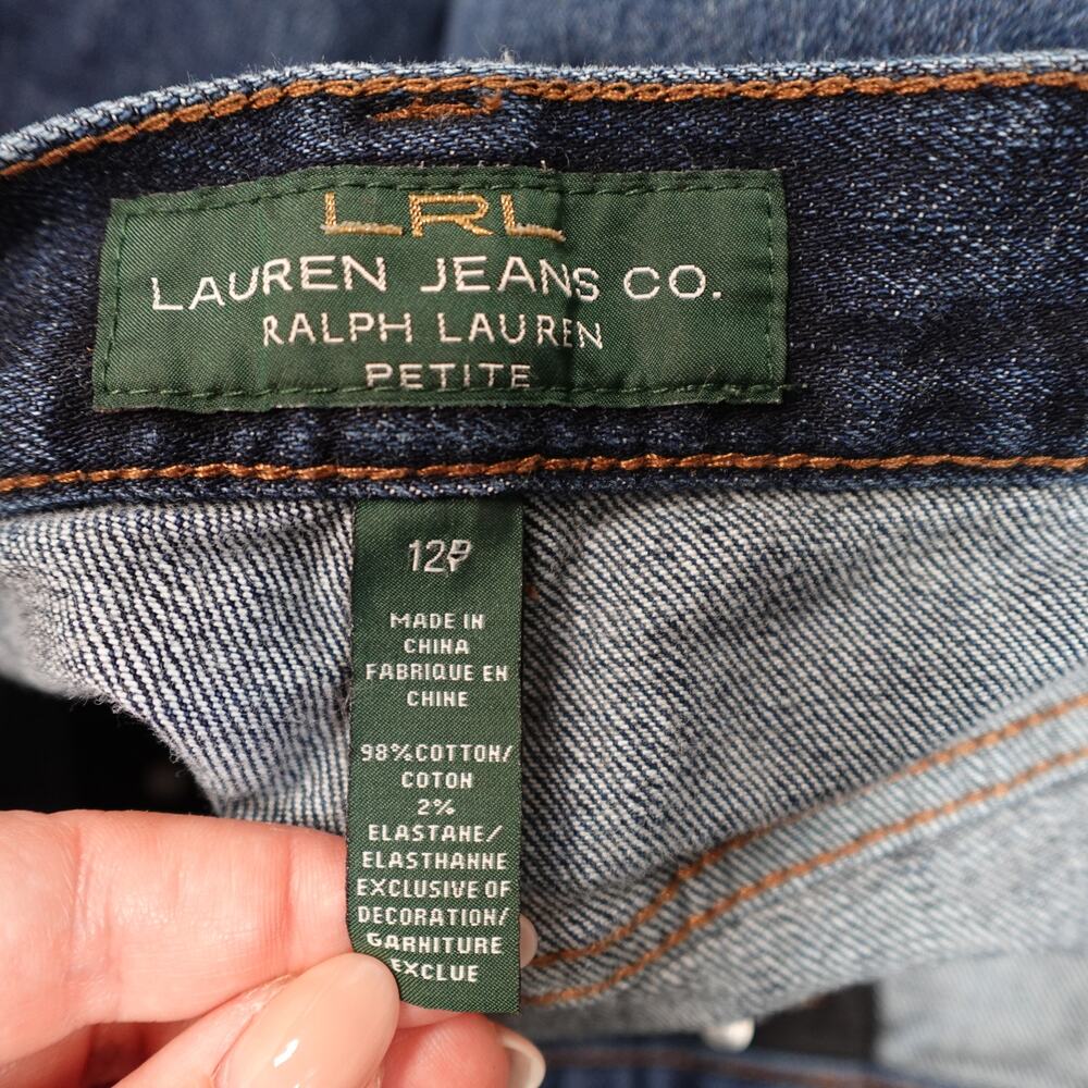 Lauren Ralph Lauren Dark Wash Straight Leg Jeans - Picture 9 of 11